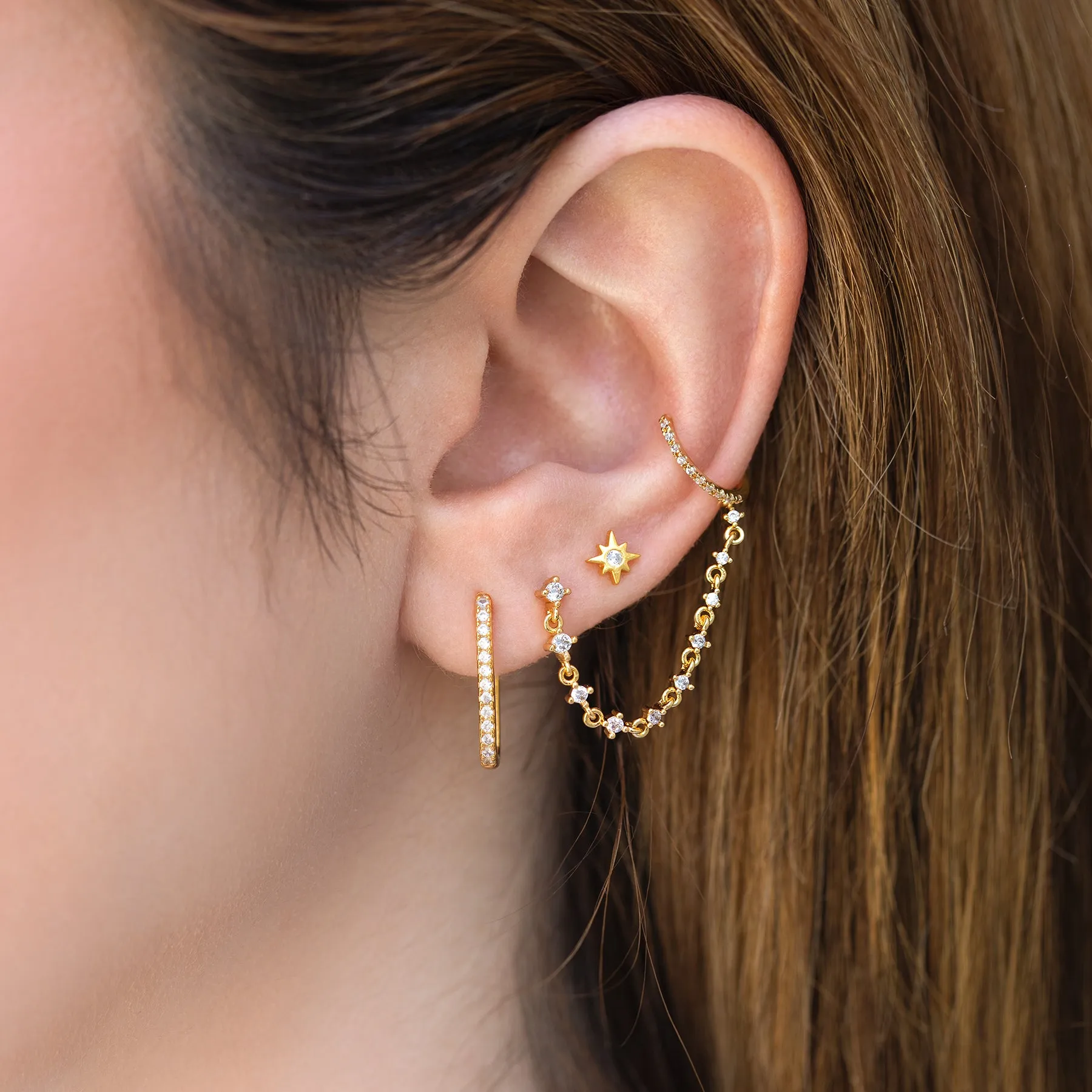 Star Bright Flat Back Earring