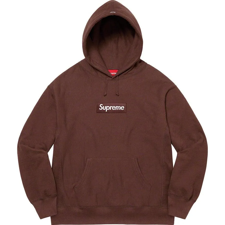 Supreme Brown Box Logo Hooded Sweatshirt