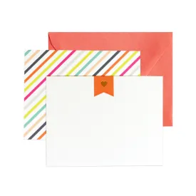 sweetheart flat notecards