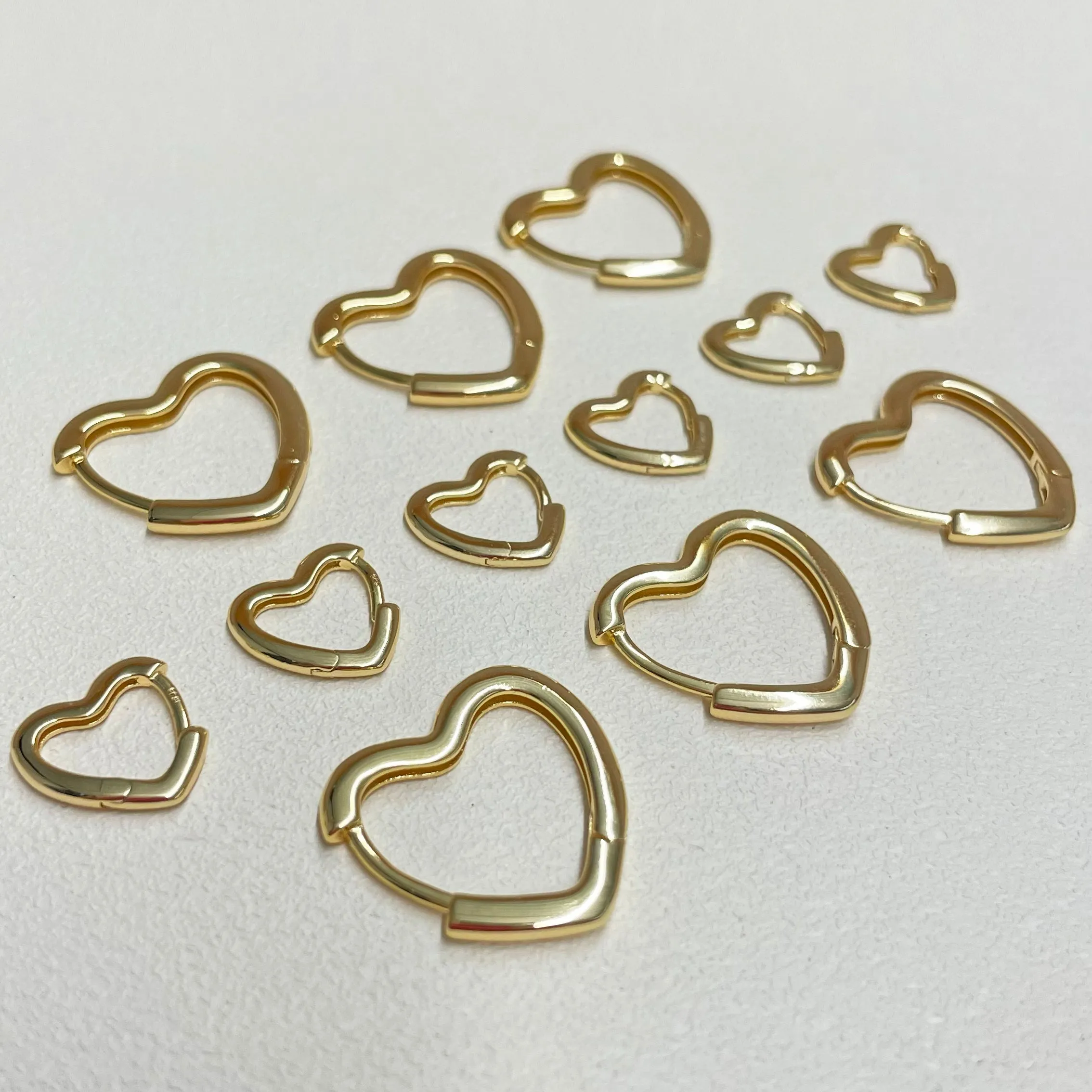 Sweetheart Gold Earrings - Small