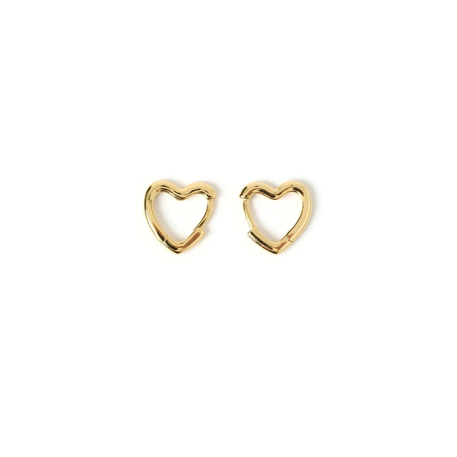 Sweetheart Gold Earrings - Small