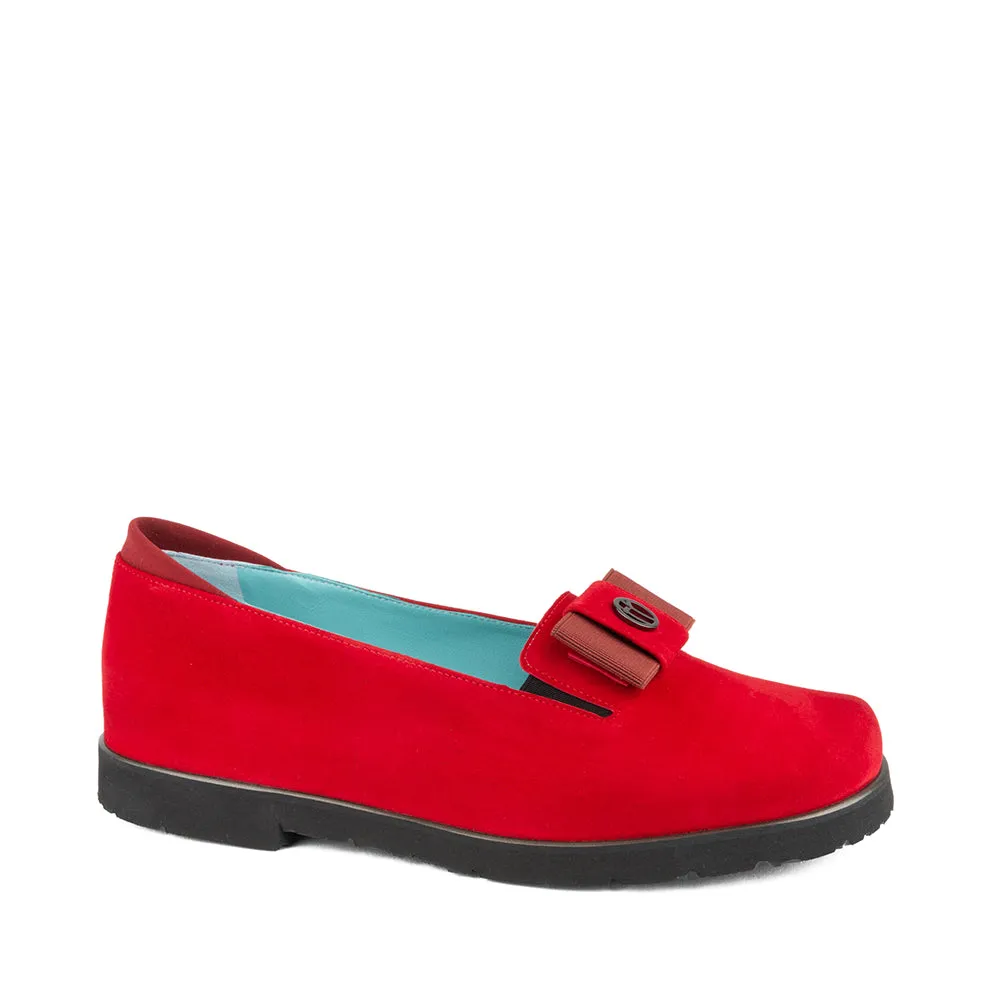 T GAYNOR RED SUEDE COMBO