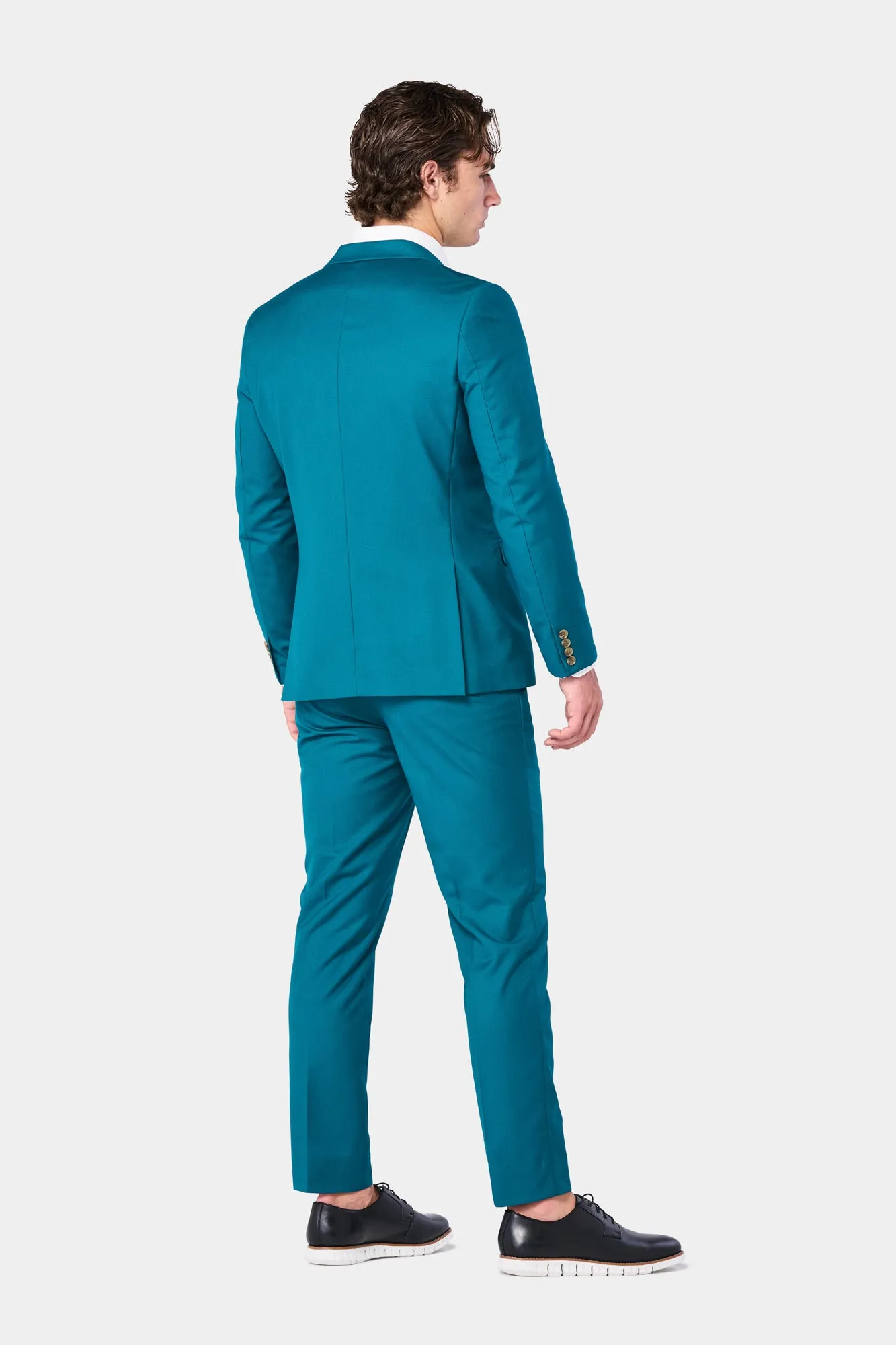 Teal 2 Button Suit