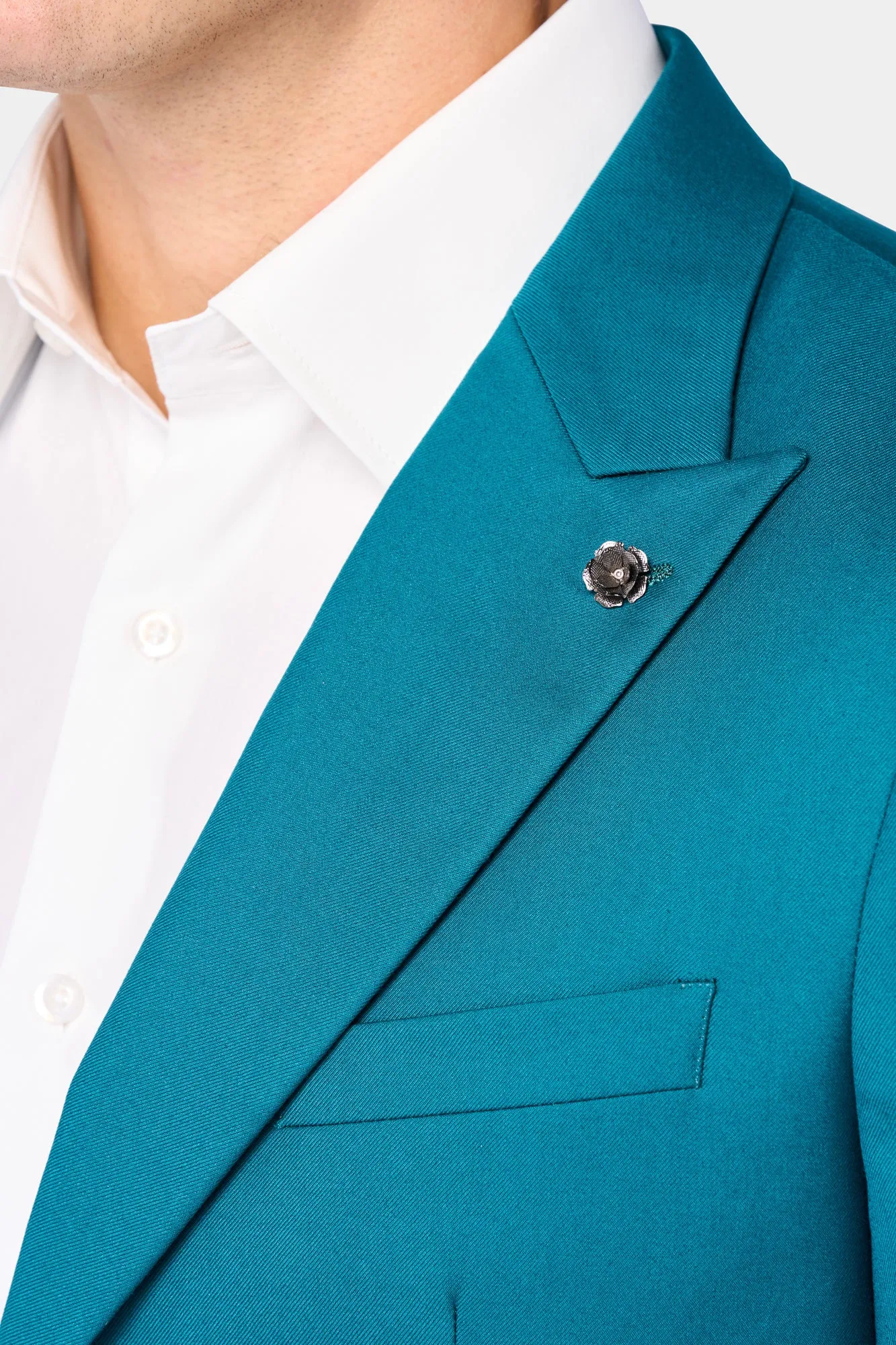 Teal 2 Button Suit