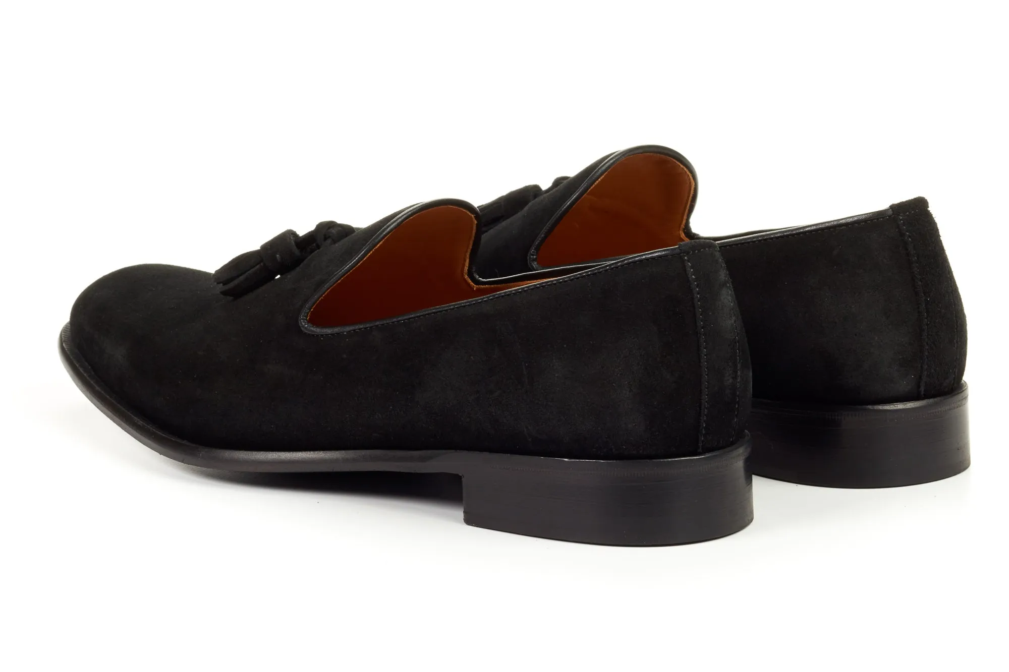 The Chaplin Tassel Loafer - Nero Suede