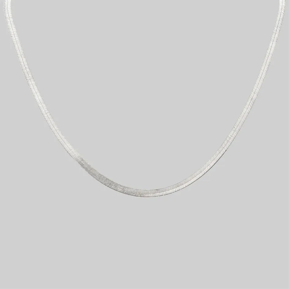 The Herringbone Chain - Silver