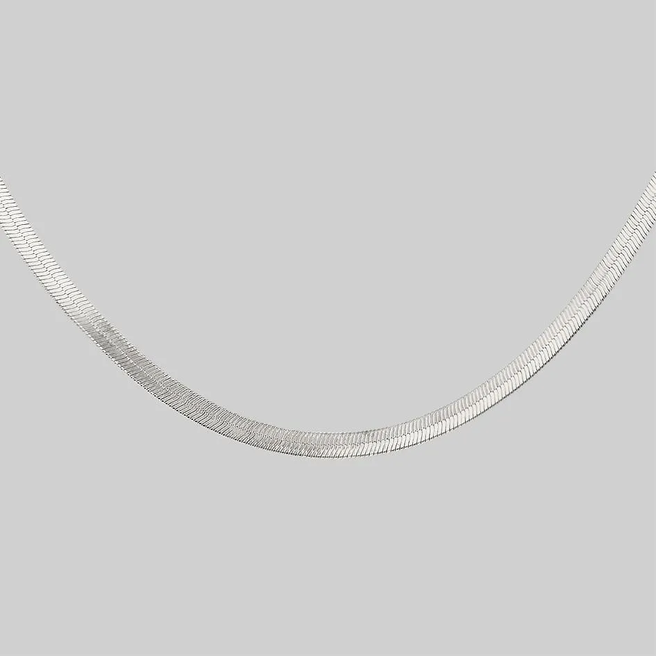 The Herringbone Chain - Silver