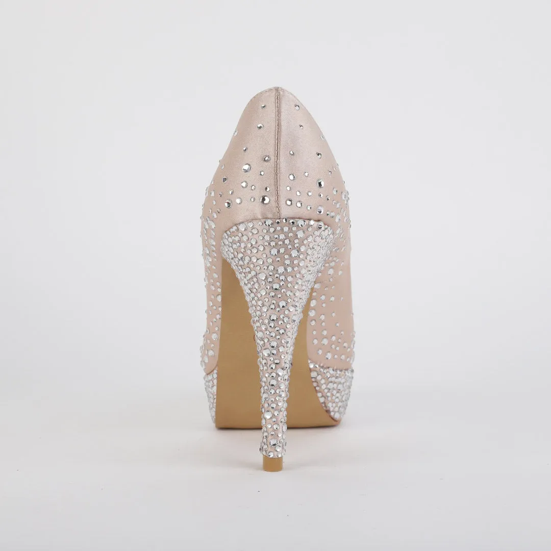 *UK size 2 - PRINCESS - beige, 11/2cm heels