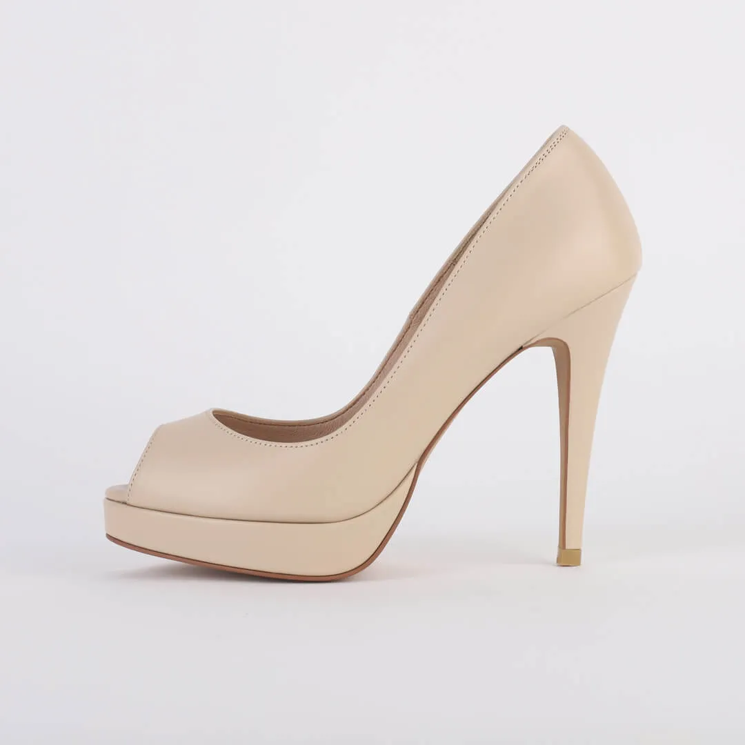 *UK size 2.5 - HINT - ivory , 9/1cm heel