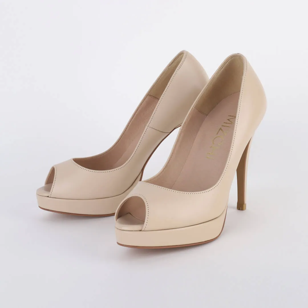 *UK size 2.5 - HINT - ivory , 9/1cm heel