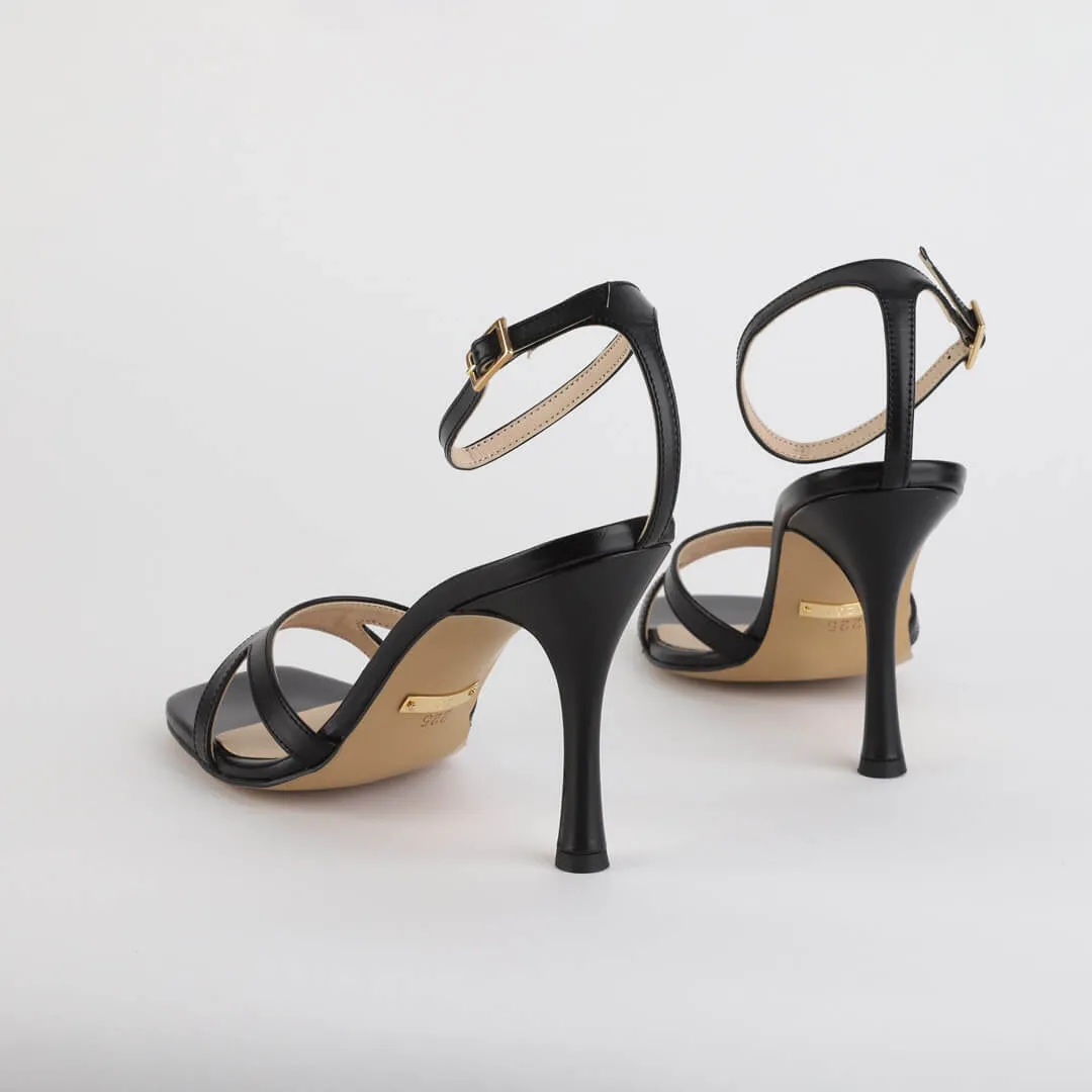 *UK size 2.5 - VEGAS - black, 9cm heels