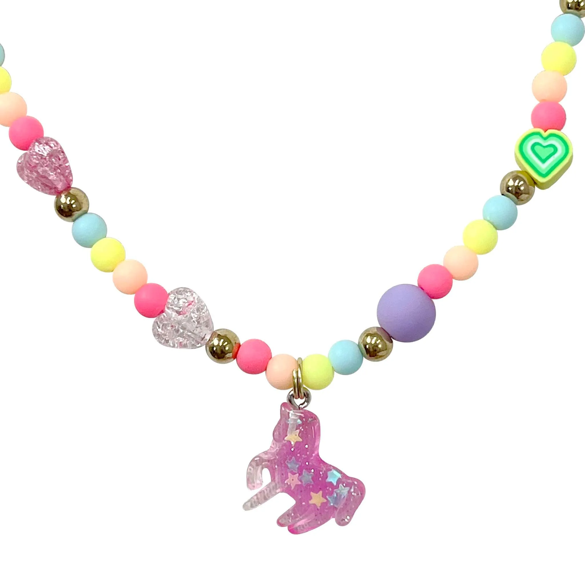 Unicorn Rainbow Necklace & Bracelet Set