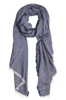 Unique navy blue scarf