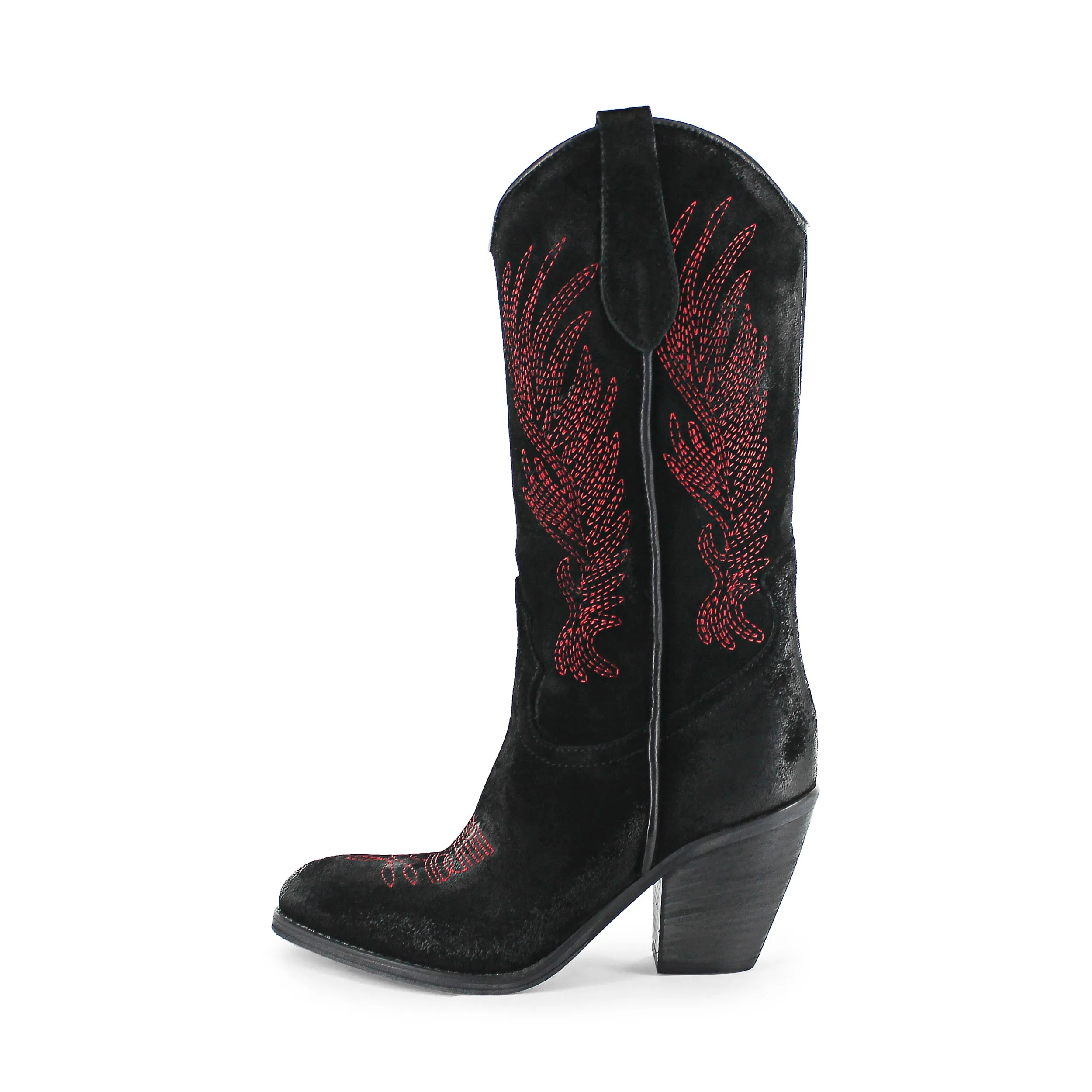 WEST01- Black Red Wings Cowboy