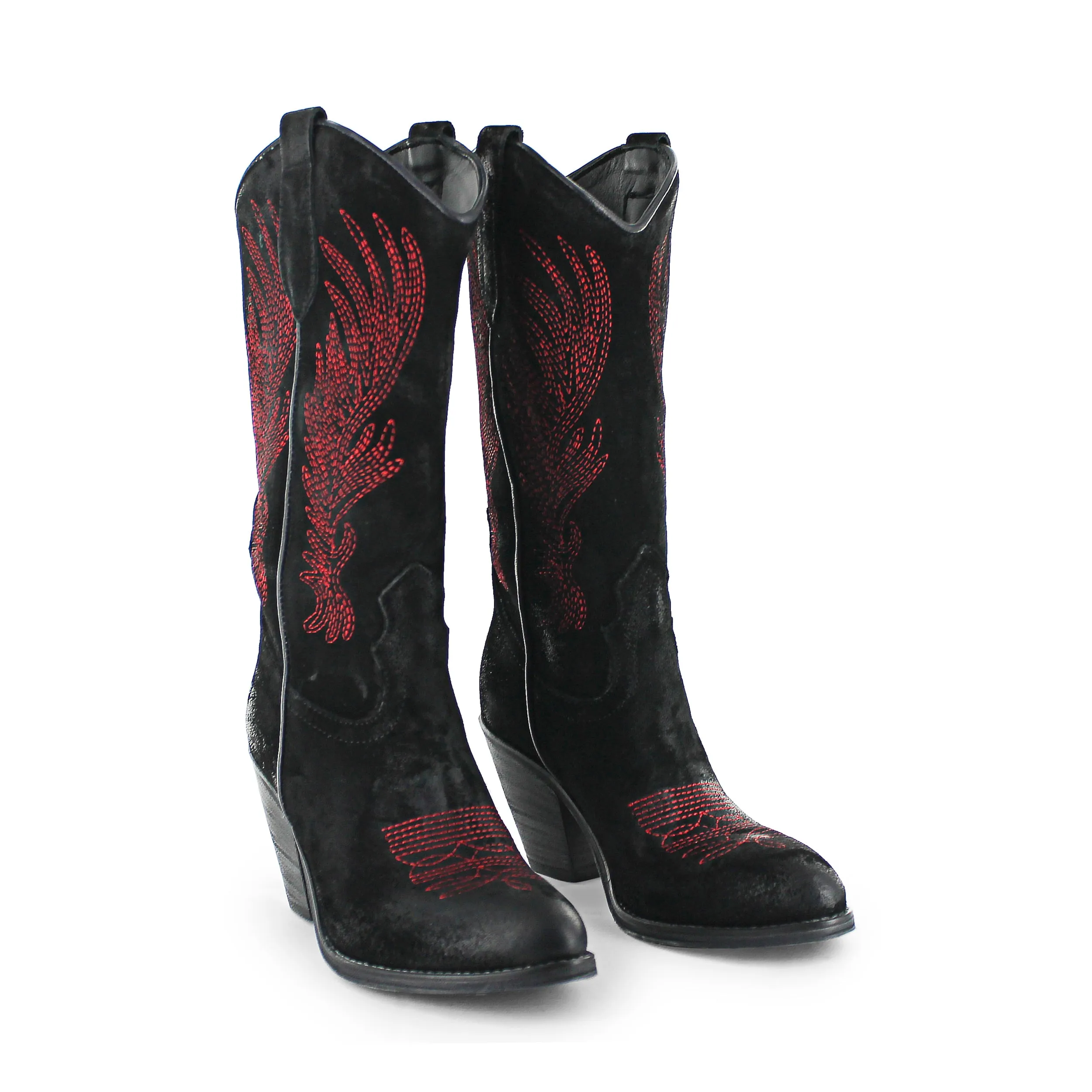 WEST01- Black Red Wings Cowboy